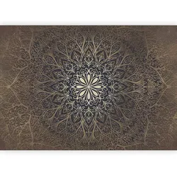 Fototapete Mandala Braun/Schwarz