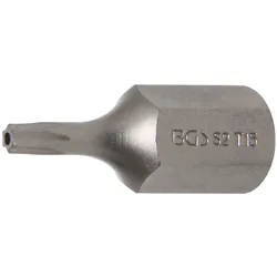 BGS Bit Antrieb Außensechskant 10 mm (3/8") T-Profil (für Torx) mit Bohrung T15 - 4615