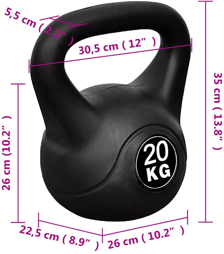 vidaXL Kettlebell de 20 kg
