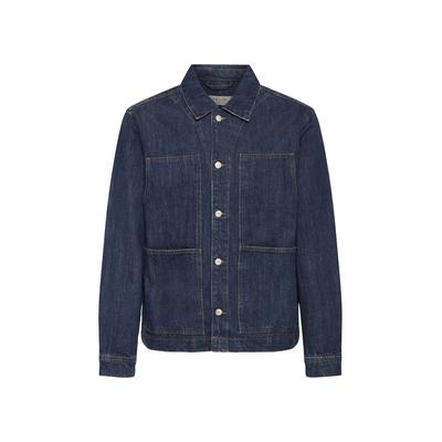 Jeansjacke SOLID "SOLID SDVELTON", Herren, Gr. XXL, blau (blau denim), 100% Baumwolle, unifarben, normal, amerikanischer Ausschnitt, Jacken Jeansjacke