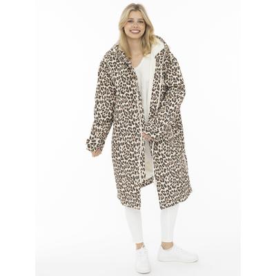 Kurzmantel ZWILLINGSHERZ "Oversize Windjacke ZH", Damen, Gr. L/XL, beige (schwarz), Web, Obermaterial: 100% Polyester, oversize knielang, ohne Ausschnitt, gerader Abschluss krempelbar,mit verstellbarem Klettverschluss, Mäntel Kurzmantel, Kapuze,...