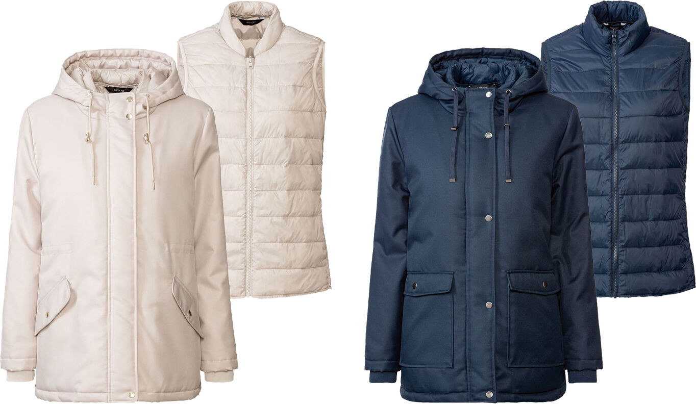 ESMARA® Damen 3-in-1-Allwetterparka mit Weste