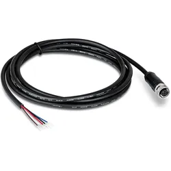 Trendnet Kabel, M12-Stecker - offenes Ende, A-kodiert, IP67, 2m (2 m), Stromkabel, Schwarz