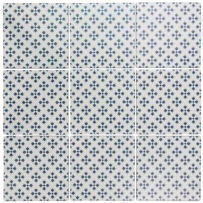The Tile Life Etiquette 8 x 8 Satin Porcelain Floor and Wall Tile
