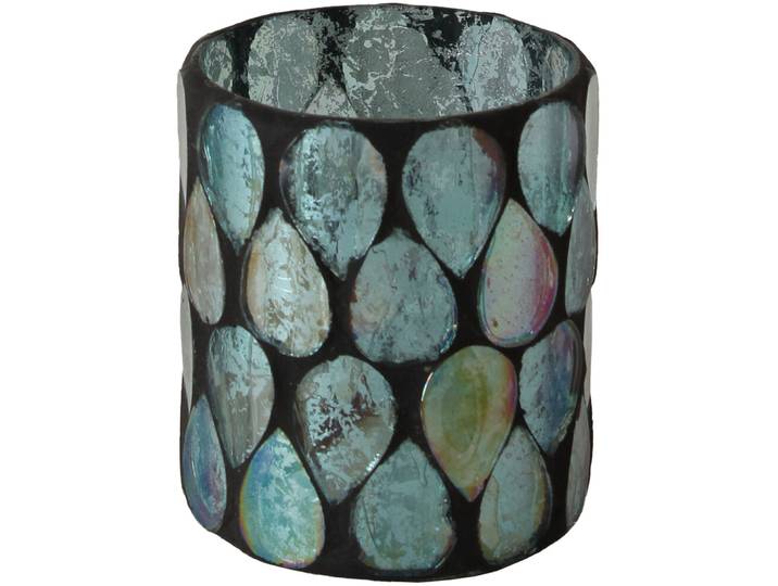 Windlicht Grazia - Farbe: petrol - Material: Glas - 142
