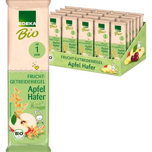 Edeka Fruchtriegel Apfel Hafer, BIO, ohne Zuckerzusatz, je 25 g, 25 Riegel
