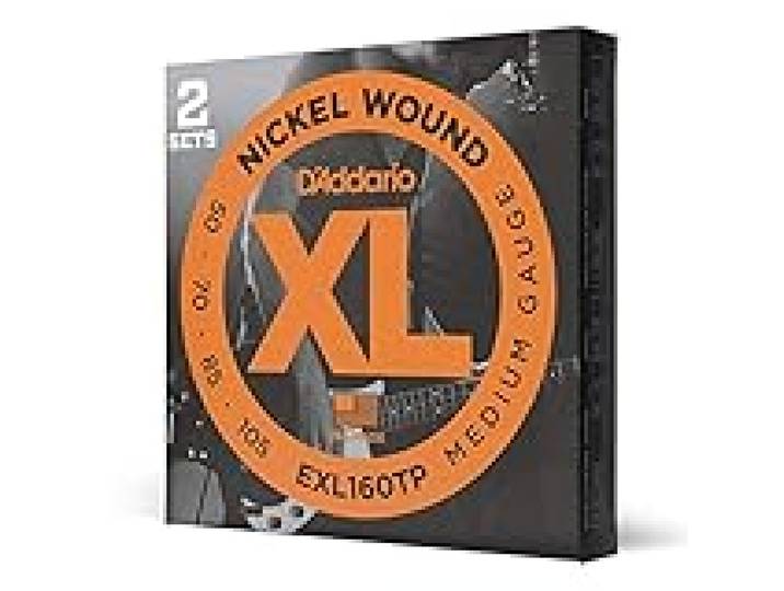 D'Addario Cordes pour Guitare Basse XL Nickel 50-105, 2 Jeux