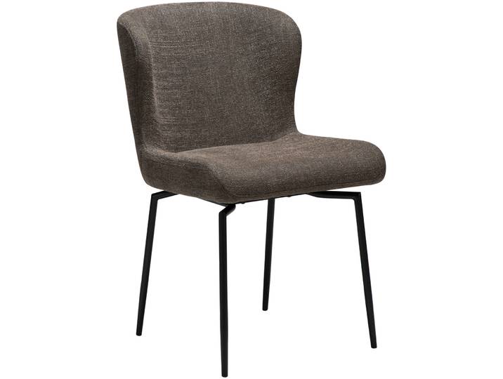 DAN-FORM Stuhl 2er-Set Glam braun/schwarz Stoff