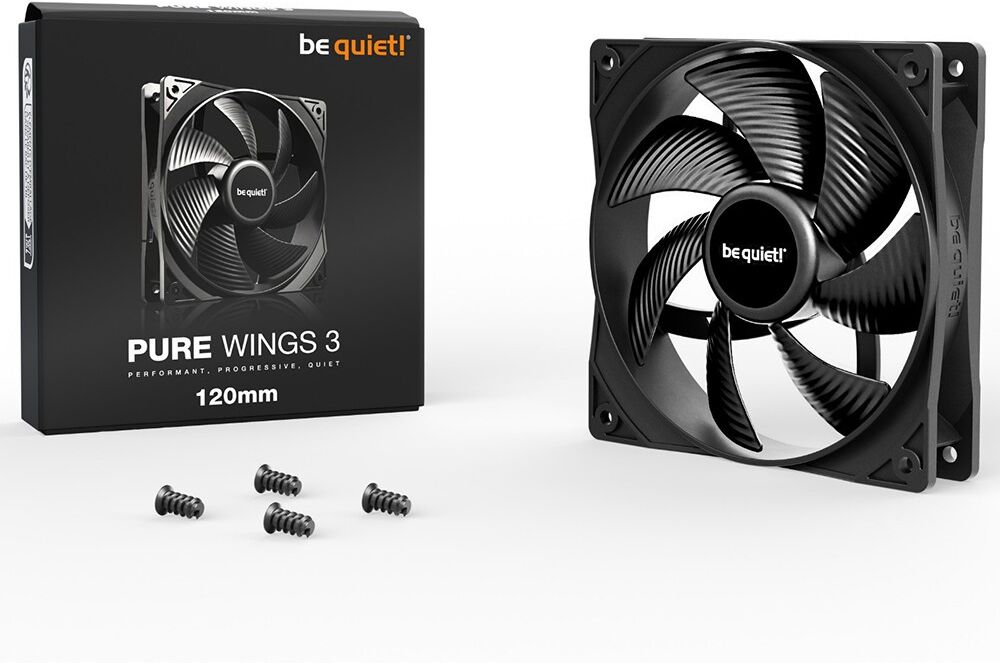 be quiet! Pure Wings 3 120mm 4-Pole Fan Motor Technology 3-pin PC Fan
