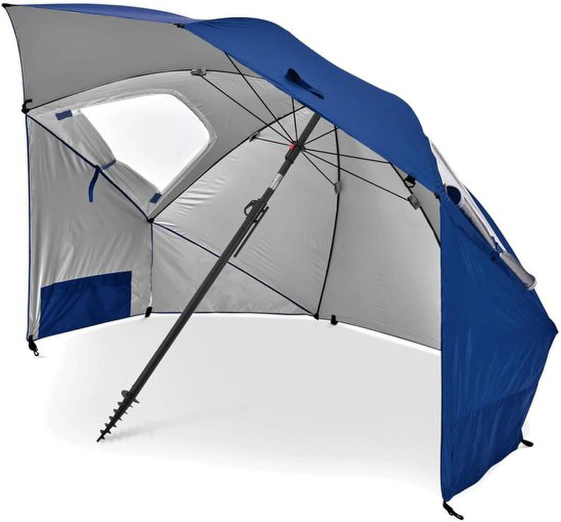 Azomor Opvouwbare multifunctionele parasol met UV-bescherming voor strand en tuin