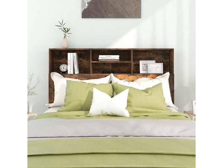 Top sélection  Armoire de tête de lit - ECOHOME - Chêne fumé 140 x 19 x 103 5cm - 5557