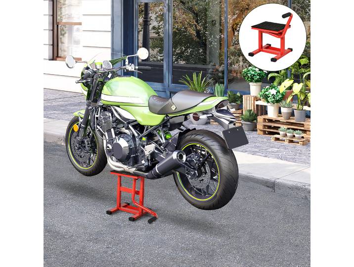 DURHAND Support Moto Hydraulique Réglable Rouge