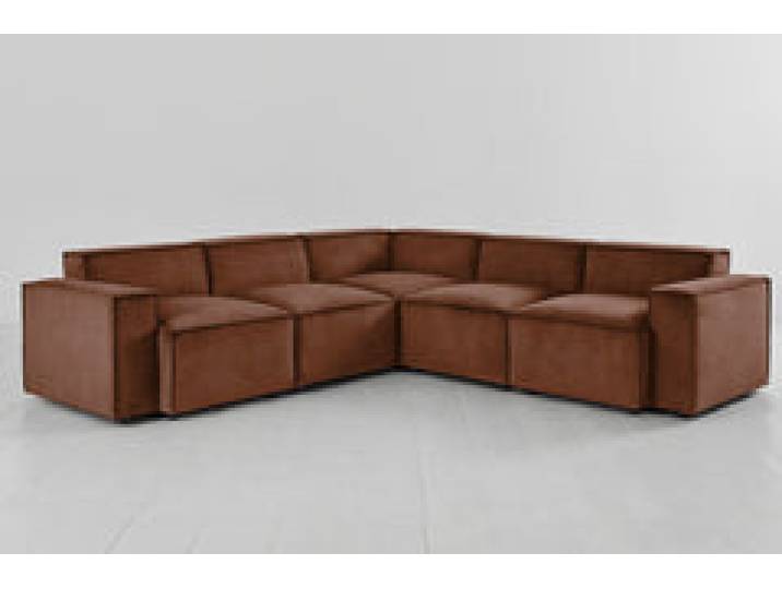 Ecksofa Model 03, Rostbraun