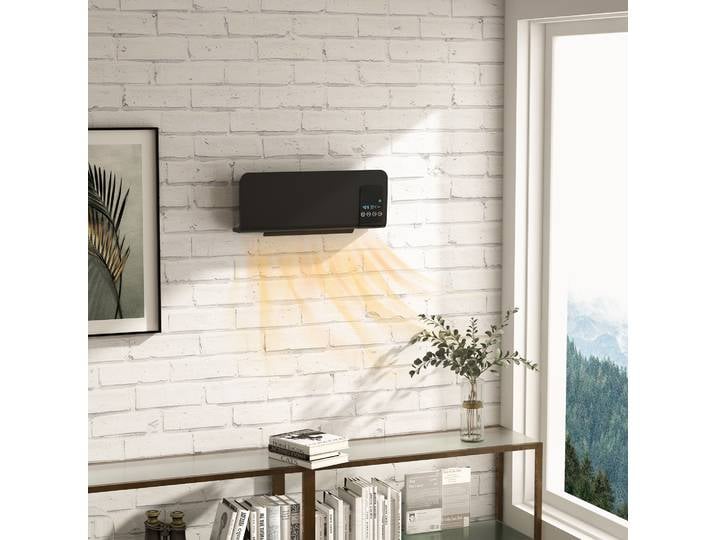 HOMCOM Radiateur Mural Céramique 2000W Télécommande Noir