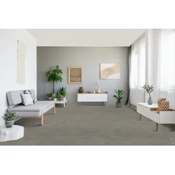 Parador Trendtime 5 Designboden Stein Trafalgar Hellgrau Mineralstruktur Großfliese Vinyl (Dryback) 914,4x2,5x457,2 mm