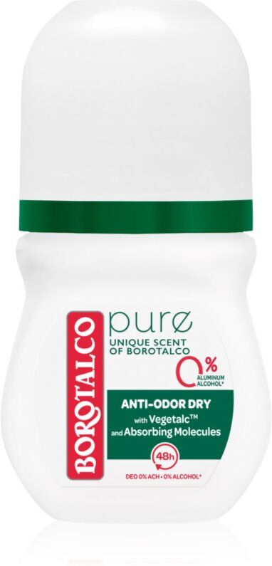 Borotalco Pure Original Deodorant roll-on utan aluminiumsalter 50 ml