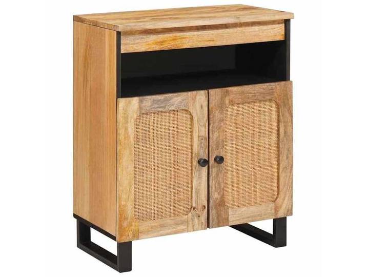 Cabinet multimédia Marron - Buffet avec porte Marron 60x33x75 cm Bois de mangue massif A16000