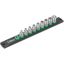 Wera Nuss-Magnetleiste A Imperial 1 Zyklop Steckschlüsseleinsatz-Satz, 1/4"-Antrieb, zöllig, 9-tlg - 05005420001