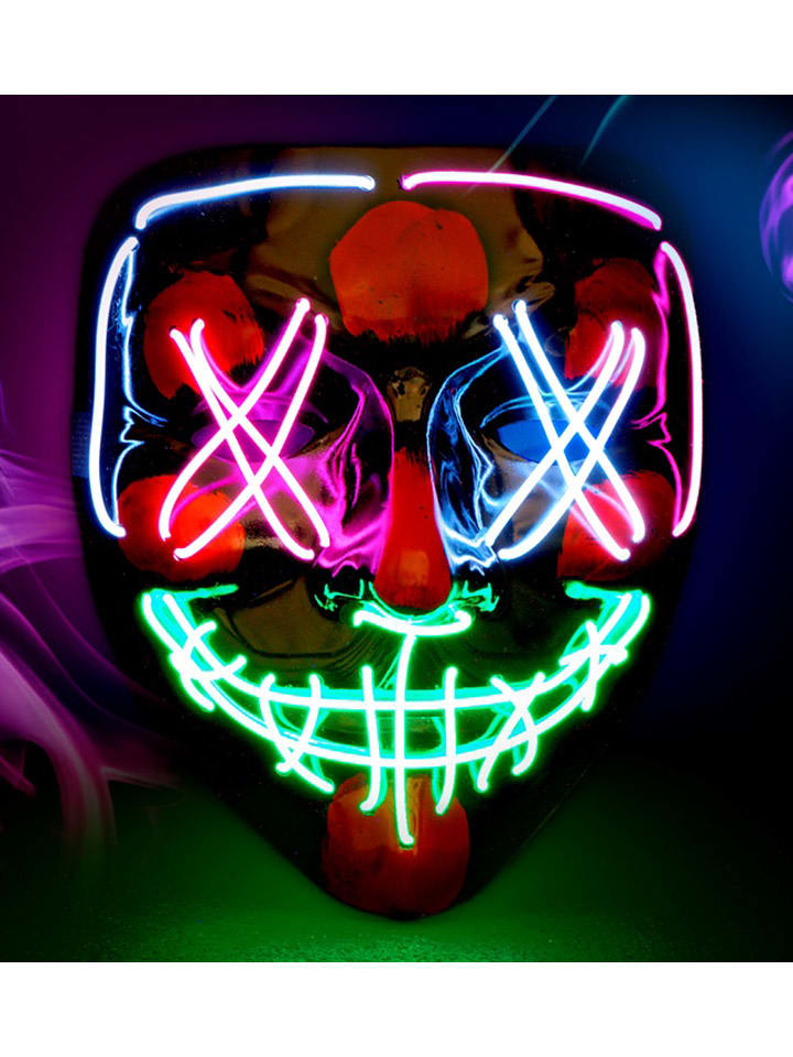Widmann Maske "GRUSELIGE LED-MASKE" in Bunt - onesize