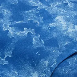Baumwollstoff Batik "Mona", dunkel-/hellblau