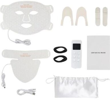 Uplift Essentials 3D Silicone Face And Neck LED Phototherapy Mask face Neck White