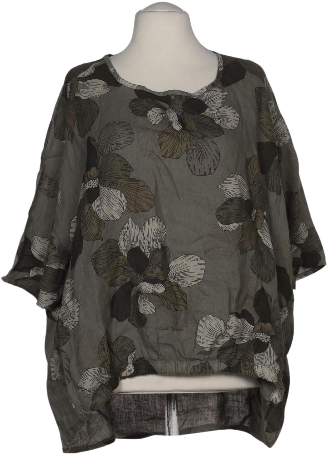 Ulla Popken Damen Bluse, Grün, Gr. 6Xl, Leinen - Second Hand