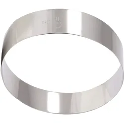 Matfer Dessertrahmen aus Edelstahl, Höhe 3.5 cm, 18 cm (371205)