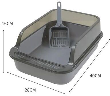 Uplift Picks Semi Enclosed Cat Litter Box Splashproof High Sided Indoor Kitty Toilet Tray e