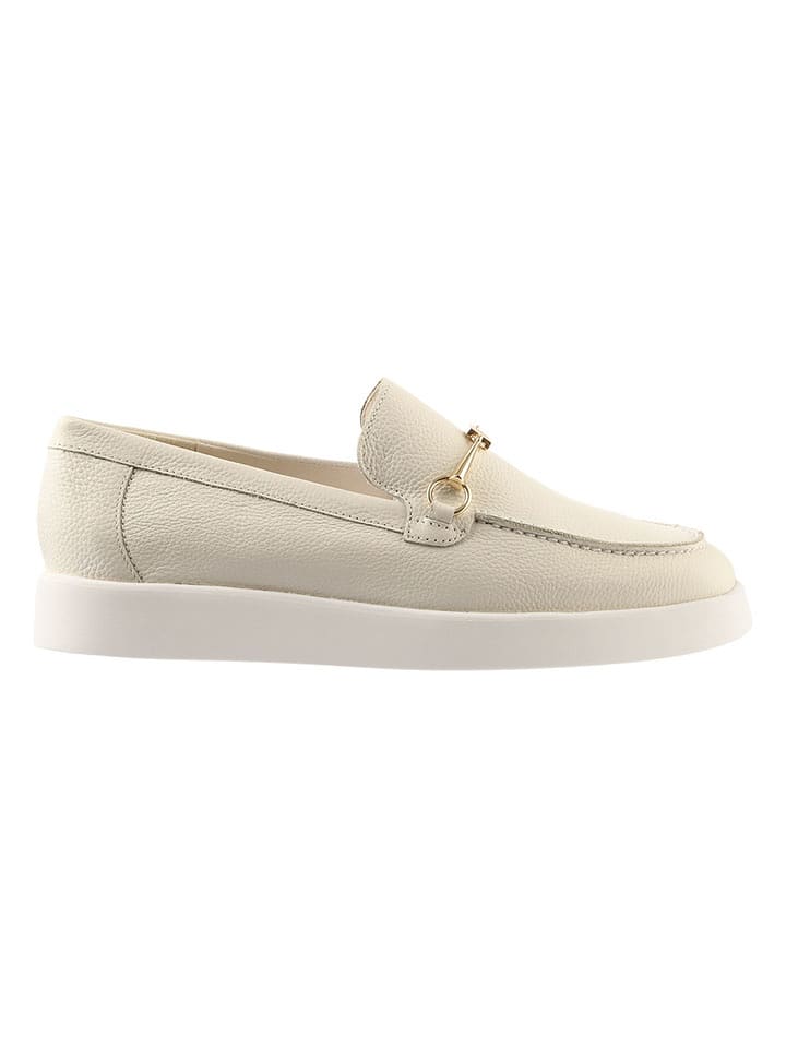 Högl Leder-Mokassins "Allen" in Creme - 39
