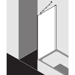 Kermi Diga Seitenwand verkürzt DITVD08017VPK 80x175cm, silber hochglanz, ESG klar Clean