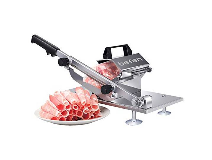 Manueller gefrorener Fleischschneider, befen verbesserter Edelstahl, Fleischschneider, Rindfleisch, Muttel, Rolle, Lebensmittelschneider, Schneidemaschine für Zuhause, Shabu, koreanischem BBQ