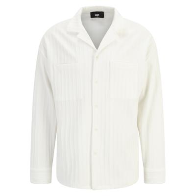 Langarmhemd DEF "DEF DEF Cali Shirt", Herren, Gr. XL, US-Größen, weiß (beige), 97% Baumwolle, 3% Elasthan, unifarben, normal, Hemden