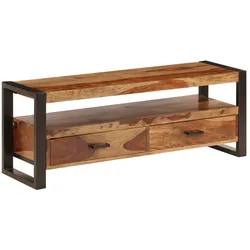 Helloshop26 - Praktischer Design-TV-Schrank/Sideboard 120 cm massives Sheesham-Holz
