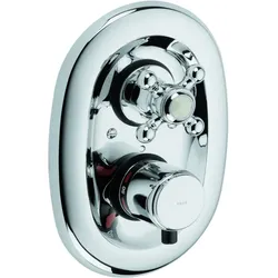 Kludi 1926 Fertigmontageset 517200520 Unterputz-Thermostat, Kreuzgriff, mit Absperrventil, chrom