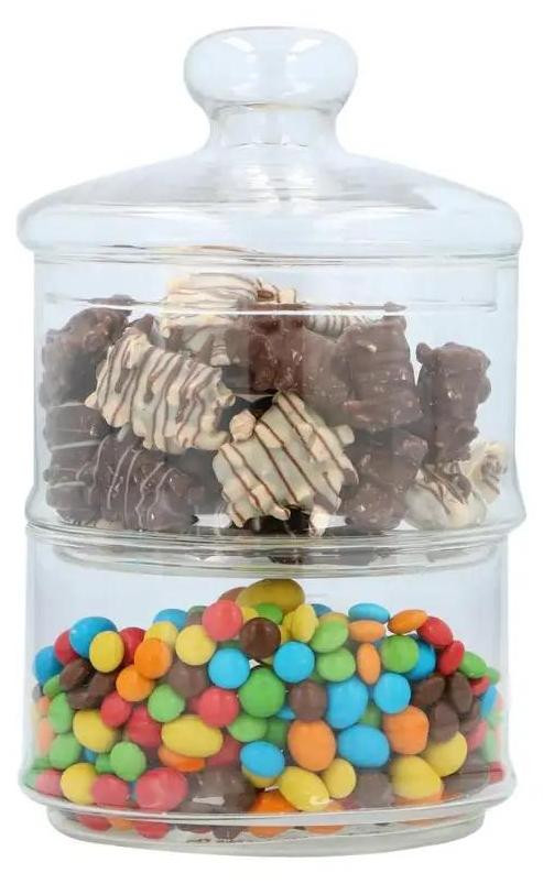 Mutfio Bewaarglas met deksel, 2-laags, 16 x 28 cm