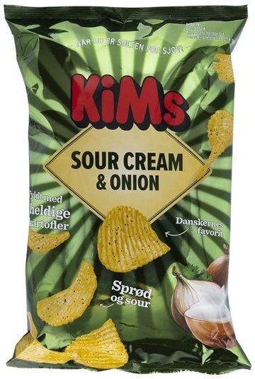 Kims Sourcream & Onion Chips, 160 G