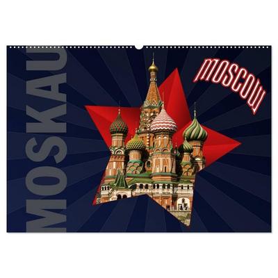 Moskau - Moscow (Wandkalender 2027 DIN A2 quer), CALVENDO Monatskalender