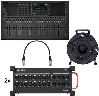 Allen & Heath QU-7D Stagebox Bundle Schwarz