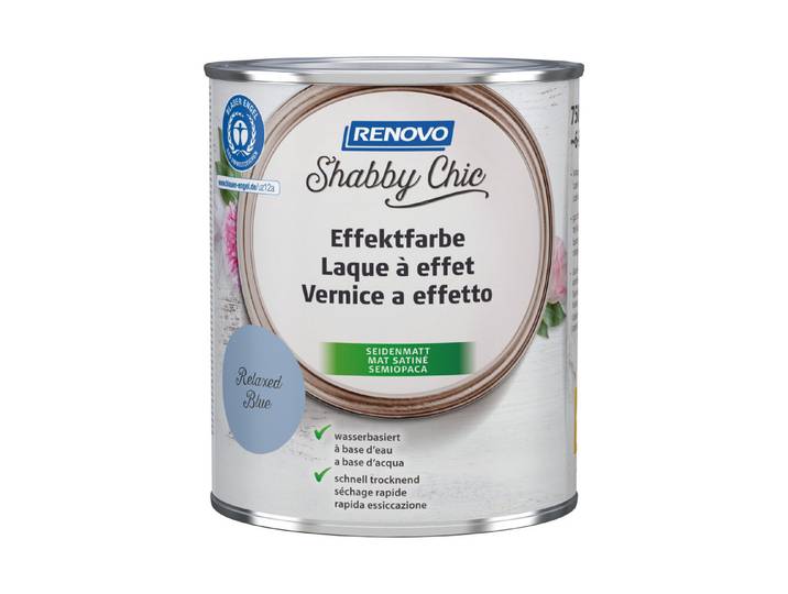 Renovo Effektfarbe Shabby Chic Blau 750 ml