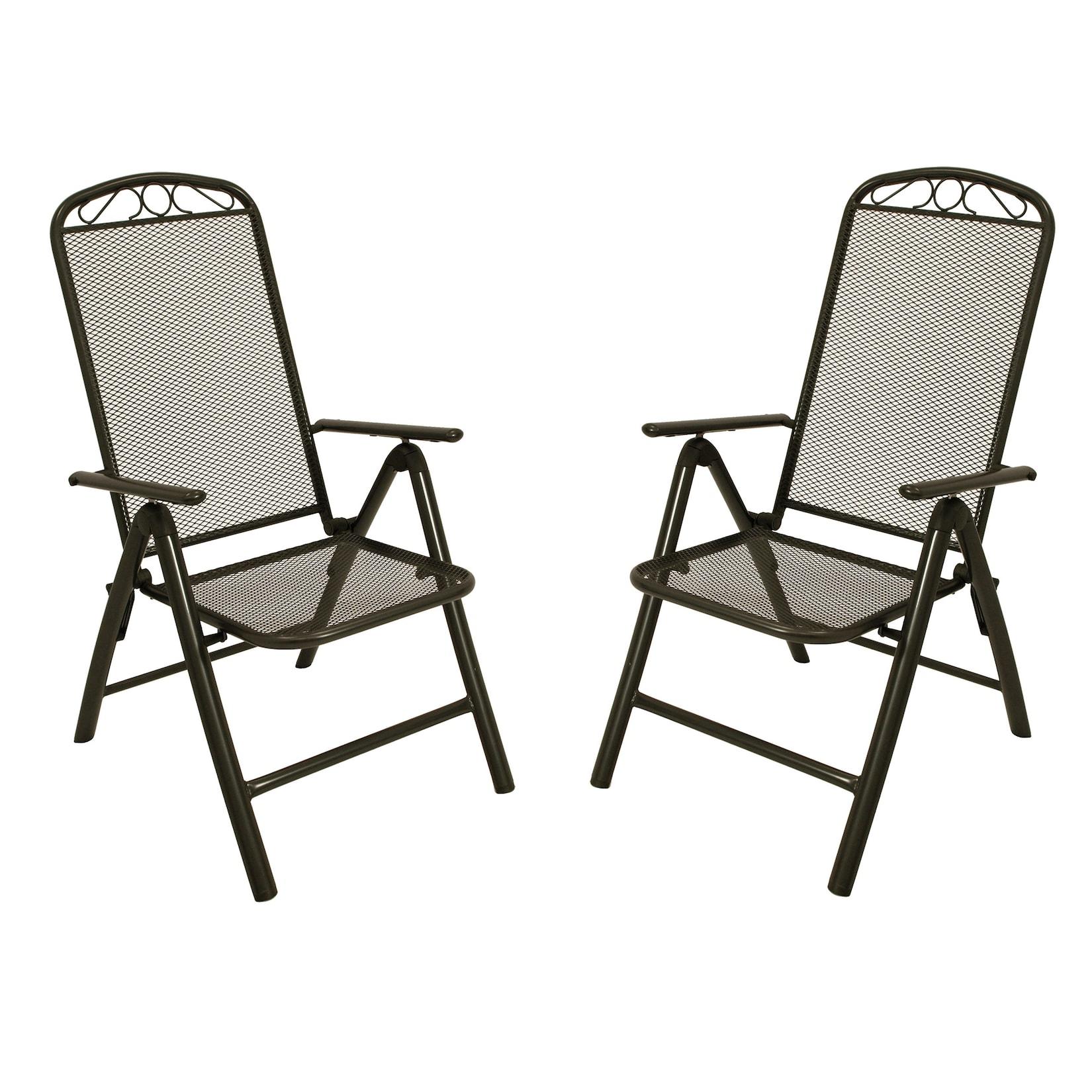 Klappsessel CLASSIC, Streckmetall anthrazit, 2-er Set