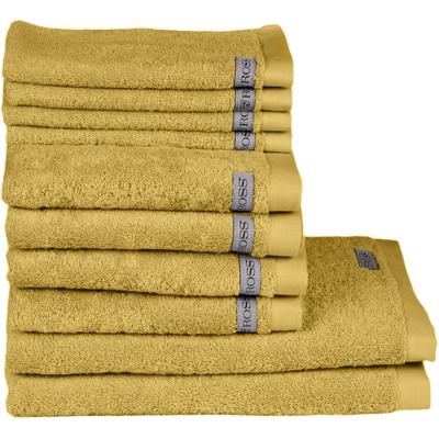Handtuch Set ROSS "Sinfonie", gelb (senf), Frottier, Frottier, Obermaterial: 100% Baumwolle, Handtuch-Sets, beinhaltet Gästetücher, Handtücher und Badetücher