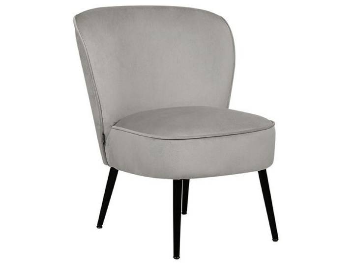 Fauteuil en velours gris clair VOSS