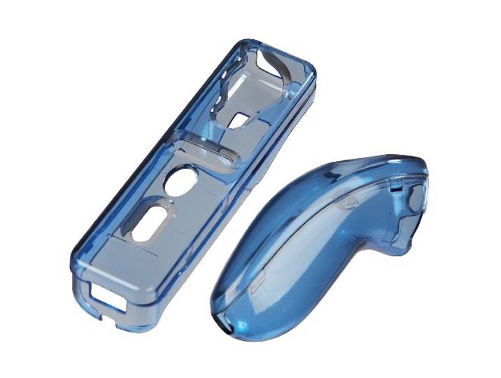 Hama hardcase set voor Nintendo Wii afstandsbediening, transparant-blauw