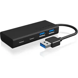 ICY BOX IB-HUB1426-U3 USB 3.0 Hub Type-A zu 2x Type-CTM und 2x Type-A USB Anschlüssen