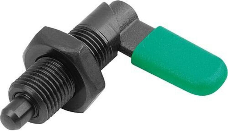KIPP Sperrriegel D8 M12 Form D Gewindehülse Stahl brüniert komp. (K1672.07081286)