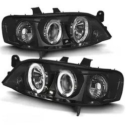 Scheinwerfer Angel Eyes passend für Opel Vectra B Bj. 95-98 Schwarz