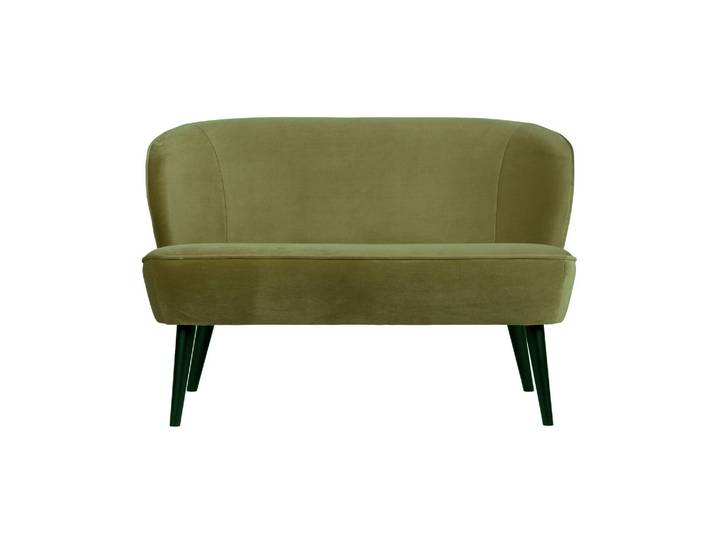 Canapé en velours vert olive Sara