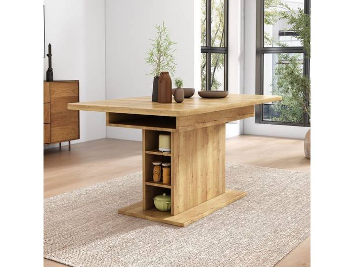 Table à manger extensible 110/130x70x75 cm table extensible avec espace de rangement table basse de loisirs table à manger