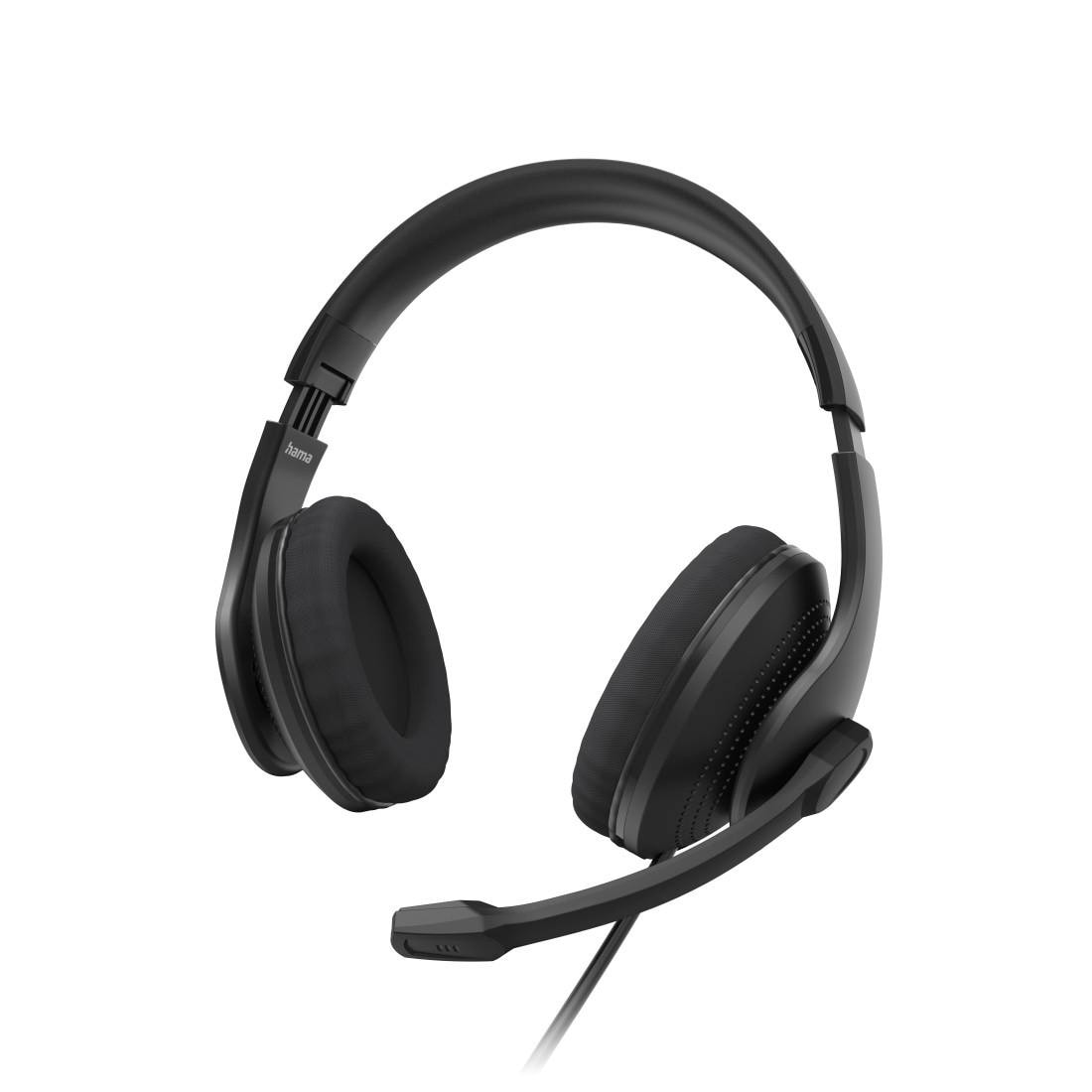 Hama HS-USB300 V2 Headset kabelgebunden Schwarz