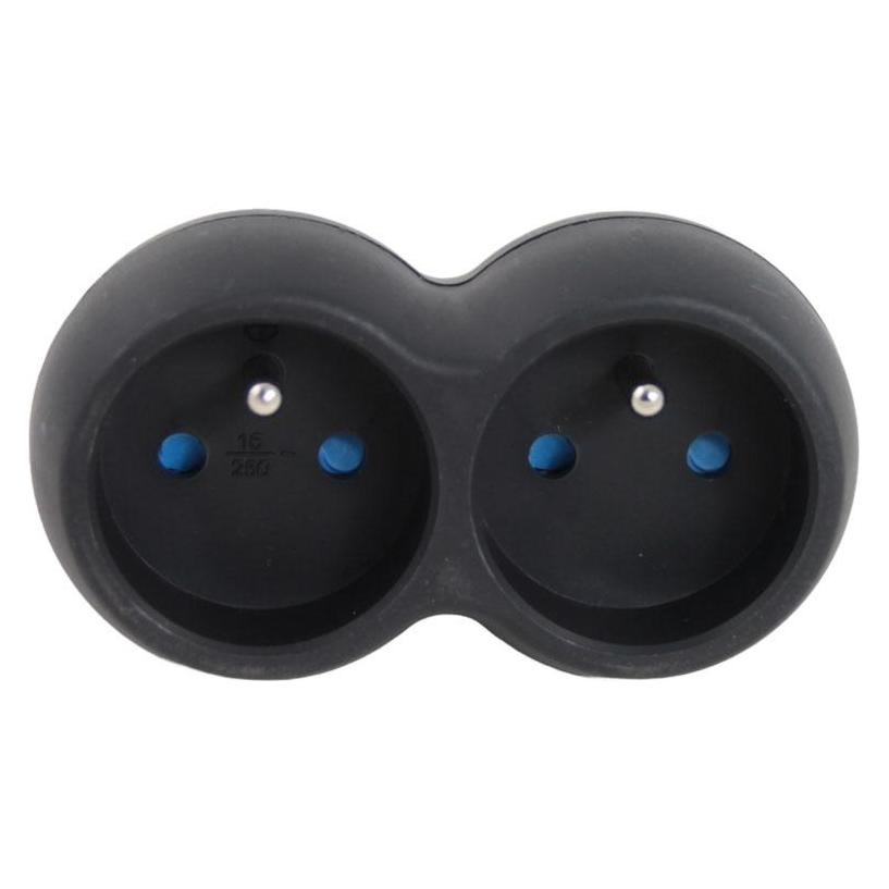 Esperanza Elec. Socket Splitter 2 Socket Black (2x, CEE 7/3, CEE 7/4) (59318507)